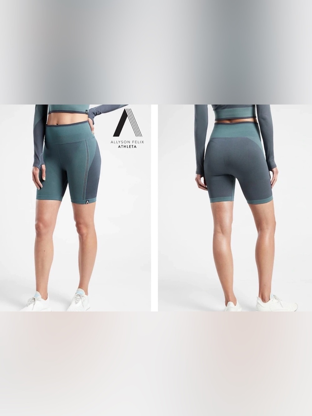 Athleta NWOT Allyson Felix Limited Edition High Rise Biker Shorts Stretch XS